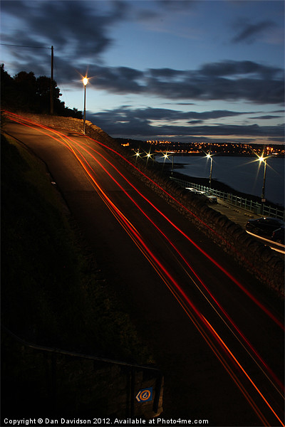 Night trails at Mumbles Picture Board by Dan Davidson