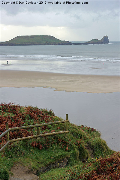 Worms Head Gower Picture Board by Dan Davidson