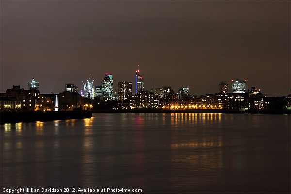 London City Skyline Picture Board by Dan Davidson