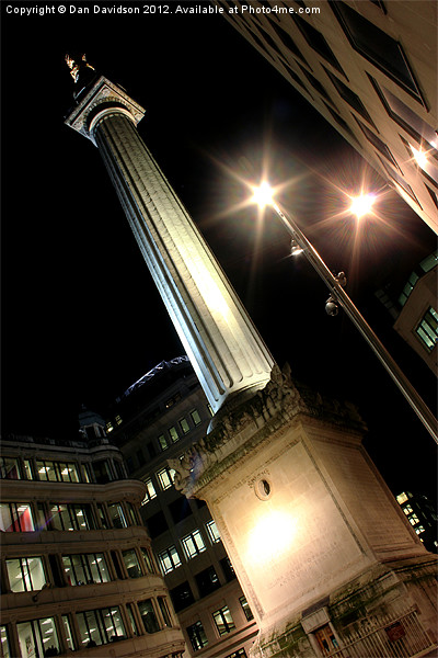 Monument London Picture Board by Dan Davidson