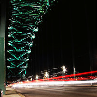 Buy canvas prints of Tyne Bridge Light Trails by Dan Davidson