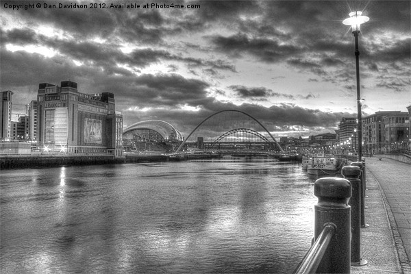 Black and White Tyne Picture Board by Dan Davidson