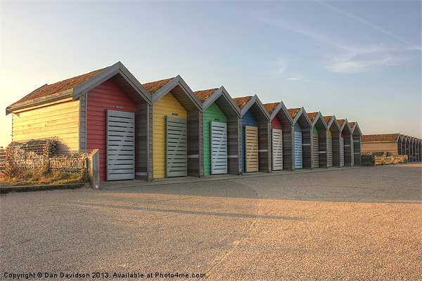 Blyth Beach Huts at Sunset Picture Board by Dan Davidson