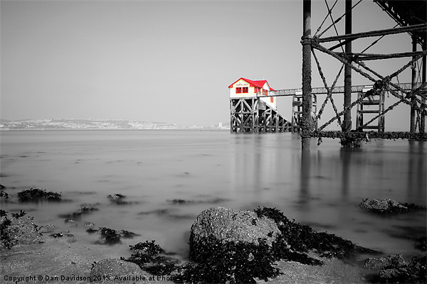 Mumbles Lifeboat Station BW Picture Board by Dan Davidson