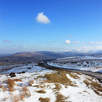 Buy canvas prints of Brecon Beacons Snow Road by Dan Davidson