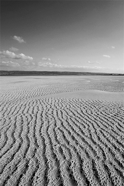 Broughton Sand Black and White Picture Board by Dan Davidson