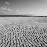 Buy canvas prints of Broughton Sand Black and White by Dan Davidson