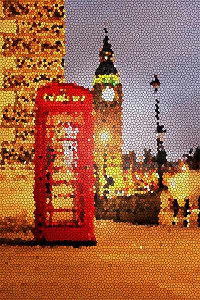 Stained Glass London Picture Board by Dan Davidson