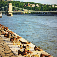 Buy canvas prints of Shoes on the Danube by Dan Davidson