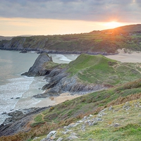 Buy canvas prints of Three Cliffs from Pennard by Dan Davidson