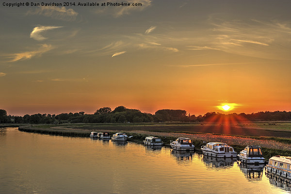 Acle Sunset Picture Board by Dan Davidson