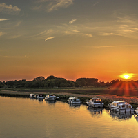 Buy canvas prints of Acle Sunset by Dan Davidson