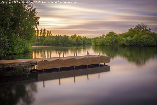  Tongwell Lake Sunset Picture Board by Dan Davidson