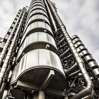 Buy canvas prints of  Looking Up Lloyds by Dan Davidson