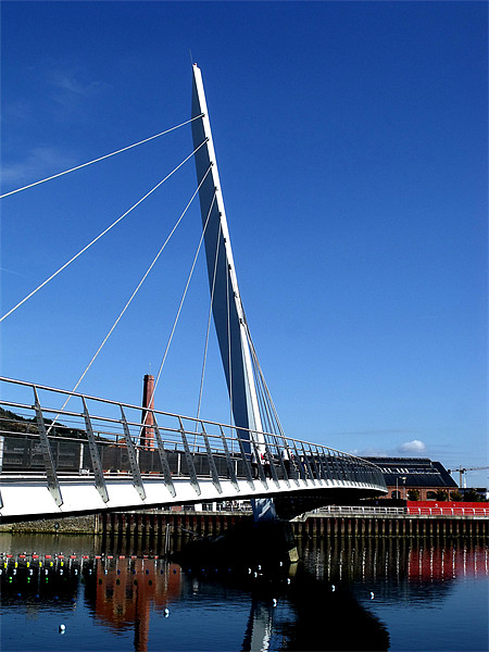 Swansea Sail Bridge Picture Board by Dan Davidson