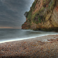 Buy canvas prints of Ladram Bay by R K Photography