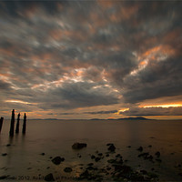 Buy canvas prints of Allonby sunset by R K Photography