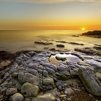 Buy canvas prints of  Whitburn sunrise  by R K Photography