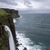 Buy canvas prints of  Kilt Rock Waterfall by R K Photography