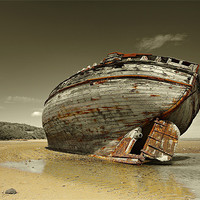 Buy canvas prints of Dulas Bay shipwreck by R K Photography