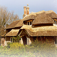 Buy canvas prints of The hatched Cottage by Heather Goodwin