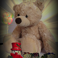 Buy canvas prints of Barnaby Bears Christmas. by Heather Goodwin