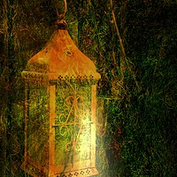 Buy canvas prints of The Garden Lantern. by Heather Goodwin