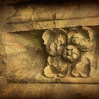 Buy canvas prints of  Tudor Carving. by Heather Goodwin