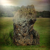 Buy canvas prints of  Neolithic/Bronze Age Stone - Stanton Drew, Som. by Heather Goodwin
