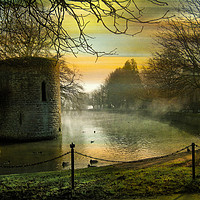 Buy canvas prints of Bishops Palace - Wells. by Heather Goodwin