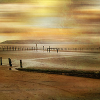 Buy canvas prints of Shoreline of Sandbay, Somerset. by Heather Goodwin