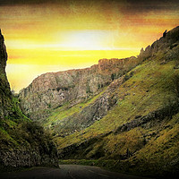 Buy canvas prints of Sunset over Cheddar Gorge. by Heather Goodwin