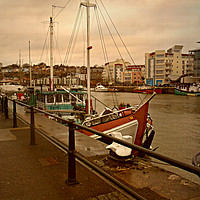 Buy canvas prints of The Harbourside by Heather Goodwin