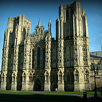 Buy canvas prints of Majestic Wells Cathedral by Heather Goodwin