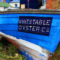 Buy canvas prints of Whitstable, Old Blue Boat by Linsey Pluckrose