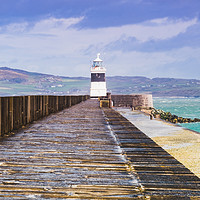 Buy canvas prints of Holyhead Breakwater Lighthouse by Judy Andrews