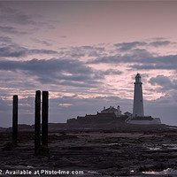 Buy canvas prints of Lighthouse at Low Tide II by David Pringle