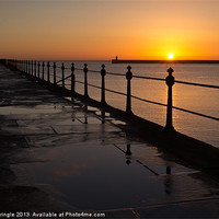Buy canvas prints of Tynemouth Pier Sunrise by David Pringle
