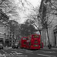 Buy canvas prints of Red London Buses by David Pringle