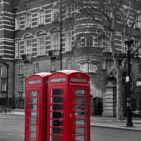 Buy canvas prints of Red Phone Boxes by David Pringle