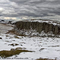 Buy canvas prints of Peel Crags in Winter by David Pringle