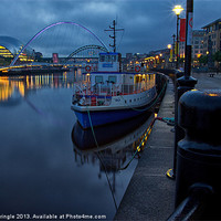 Buy canvas prints of Newcastle Quayside at Night by David Pringle