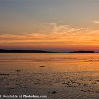 Buy canvas prints of Sunset at Loch Bay by David Pringle