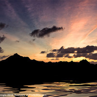 Buy canvas prints of Shape of the Cuillins by David Pringle