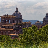 Buy canvas prints of Rooftops of Rome by David Pringle