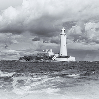 Buy canvas prints of St Mary’s Lighthouse by David Pringle