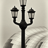 Buy canvas prints of Tyne Bridge Street Lamp by David Pringle