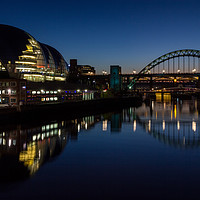 Buy canvas prints of Sage Gateshead and Tyne Bridge by David Pringle