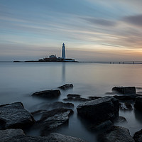 Buy canvas prints of Lighthouse after Sunrise by David Pringle