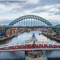 Buy canvas prints of Newcastle Quayside Bridges by David Pringle